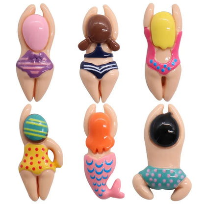 6Pcs Swimming Boys Girls Sports Resin Shoes/bags/cups  Ornaments DIY Funny Bracelet decoration Charms Fit Birthday Present