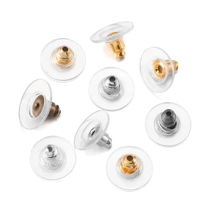 100Pcs Rubber Earring Backs Secure Silicone Stud Nuts - Smarsty