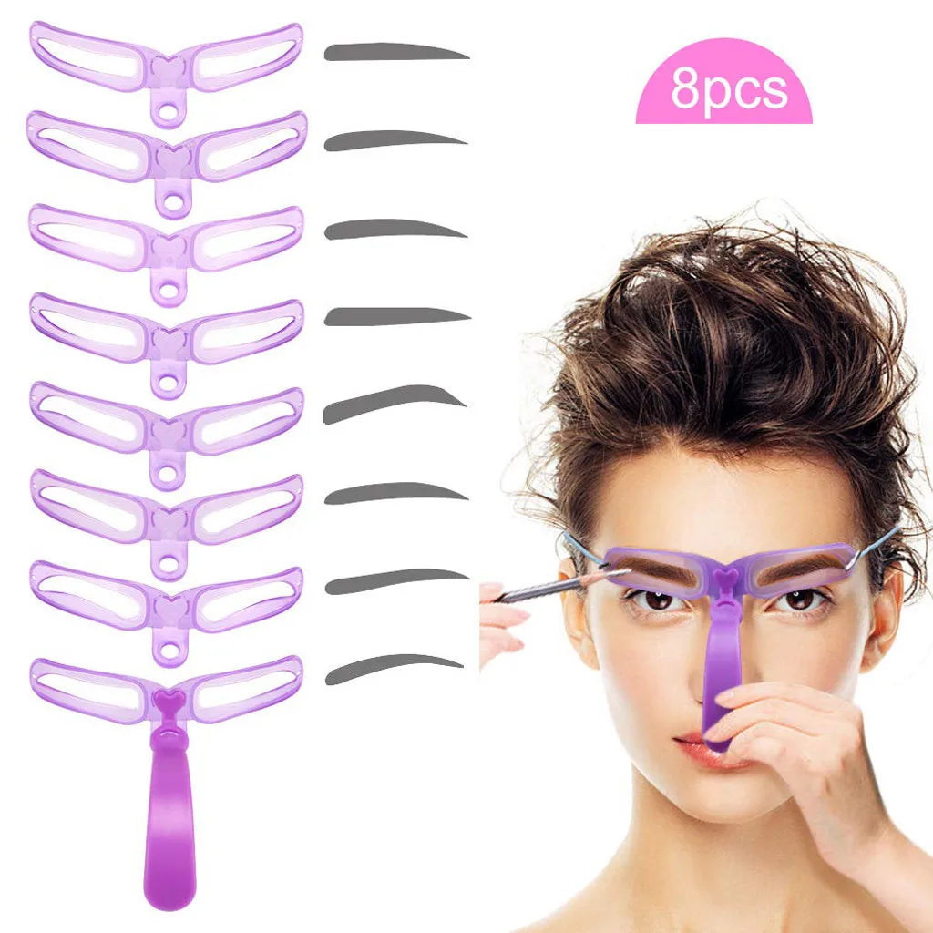Reusable 8 In 1 Eyebrow Stencil Set for Perfect Brows - Smarsty