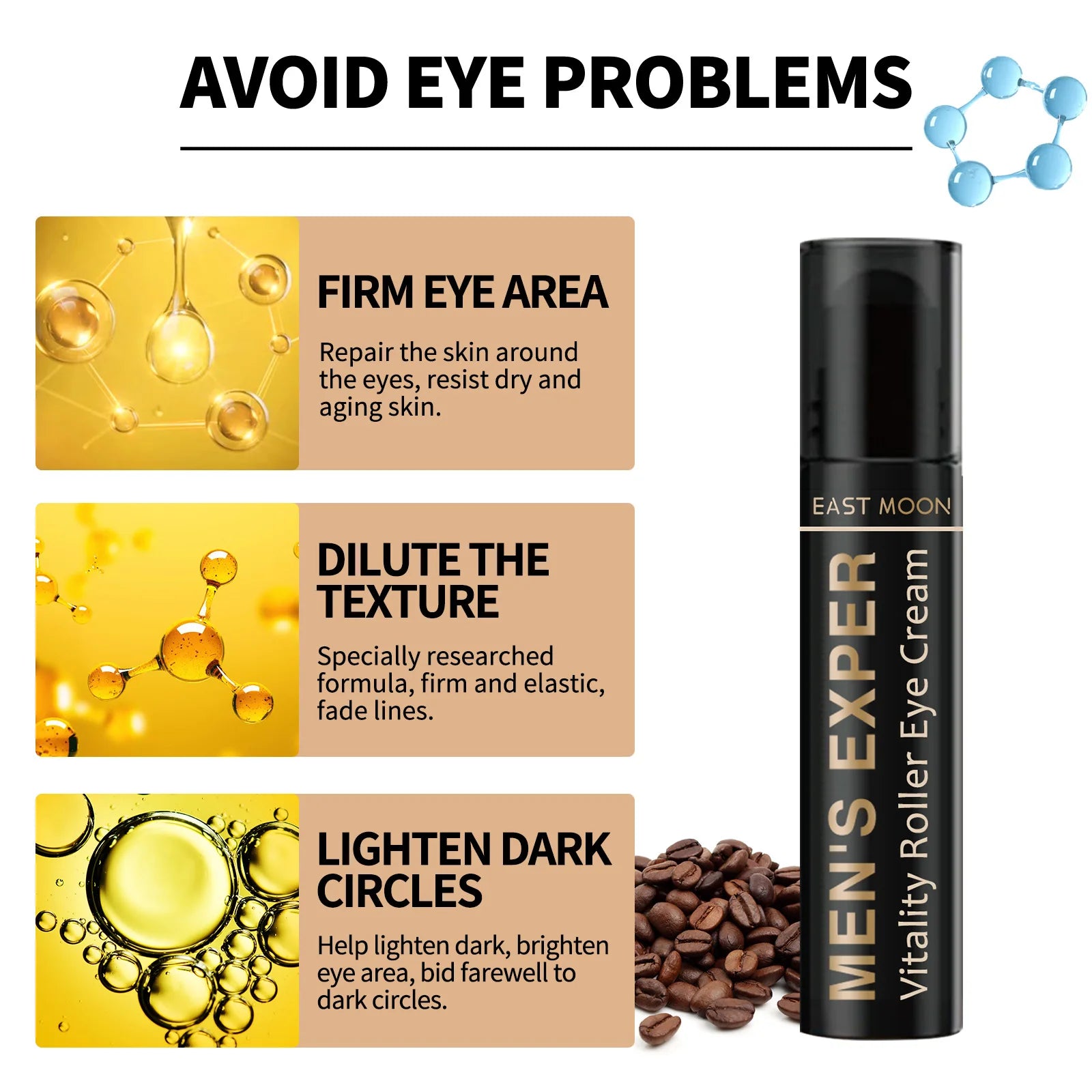 Men's Retinol Eye Cream for Dark Circles and Firming - Smarsty