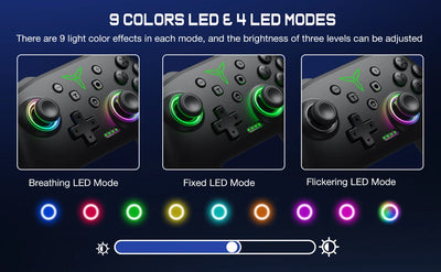 Dinofire Wireless Bluetooth RGB Controller for Nintendo Switch - Smarsty