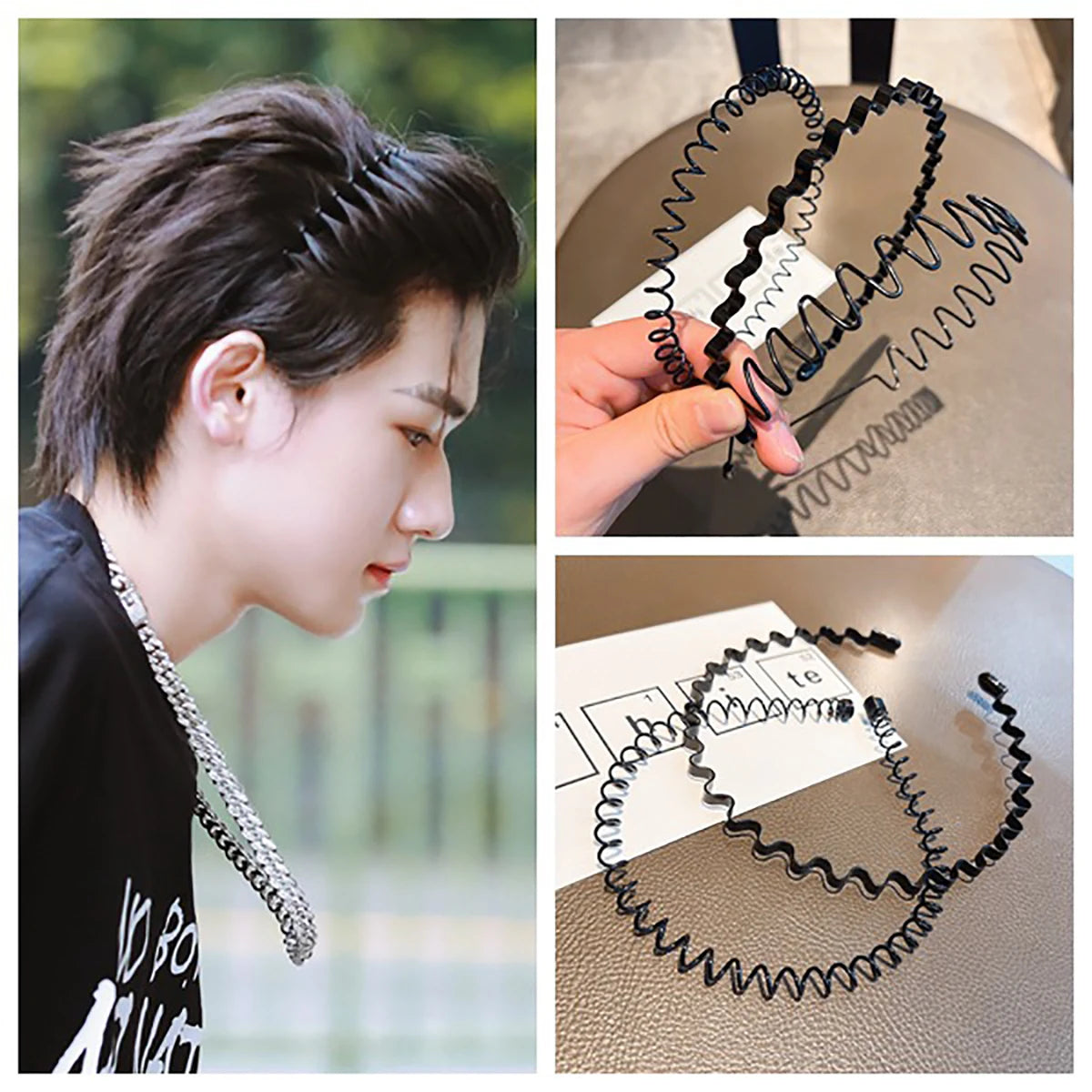 Unisex Alloy Hair Hoop Anti Slip Invisible Headband - Smarsty