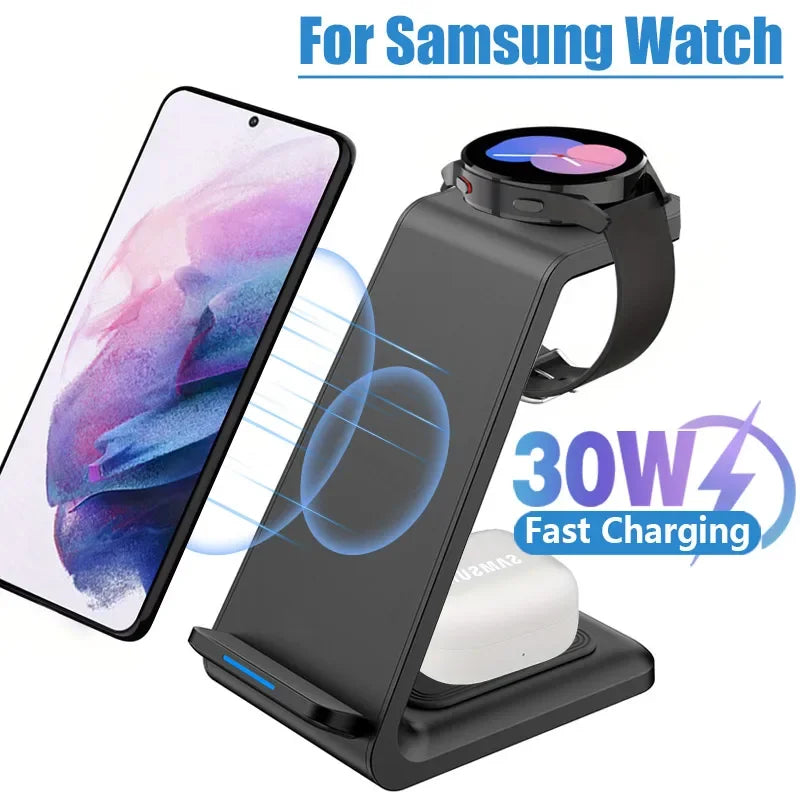 30W Ultrafast Wireless Charger Stand 3 in 1 with Holder - Smarsty