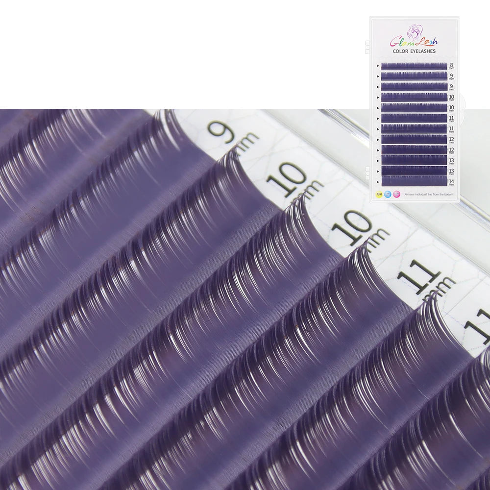 Glamlash Morandi Grey Colorful Individual Eyelash Extensions - Smarsty