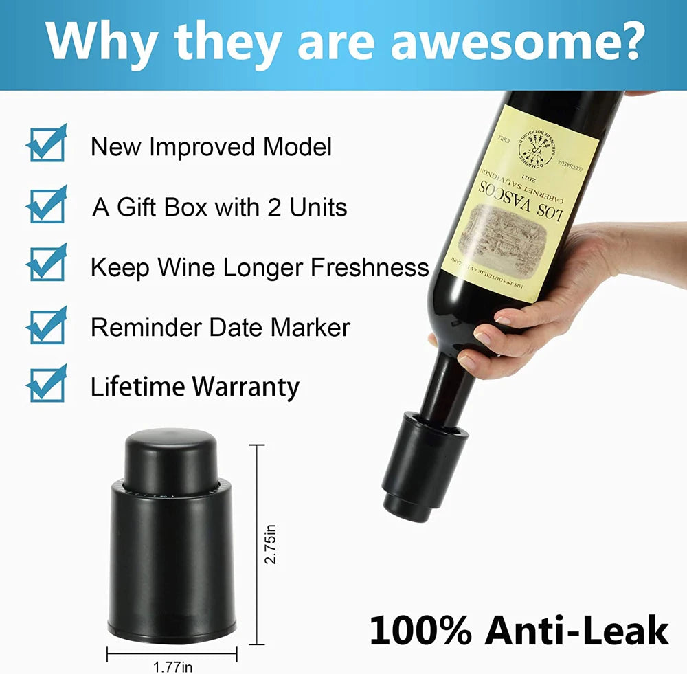 Reusable Vacuum Wine Bottle Stopper for Freshness - Smarsty