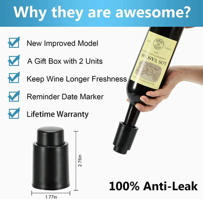 Reusable Vacuum Wine Bottle Stopper for Freshness - Smarsty