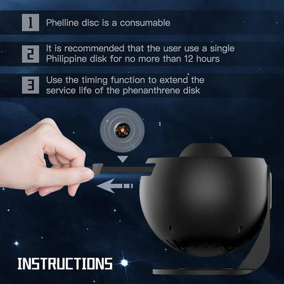 13 In 1 Galaxy Ultral Star Projector HD Image Area LED Night Light, 13 Film Discs,360° Rotate 1/2h Timer for Kids&Adults Bedroom - Smarsty