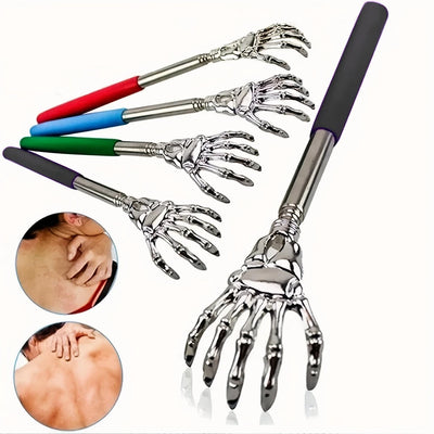 silvery Telescopic Back Scratcher,  Portable Extendable Stainless Steel  Scratchers for Men Women ，Mothers Gifts，Gifts For Men，G - Smarsty
