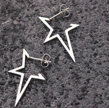 Harajuku Punk Big Star Earrings for Cool Y2K Style Trend - Smarsty