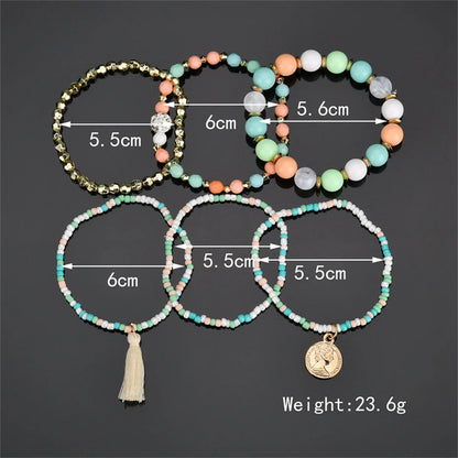 Bohemia Crystal Multicolor Bead Wrap Bracelet for Women - Smarsty