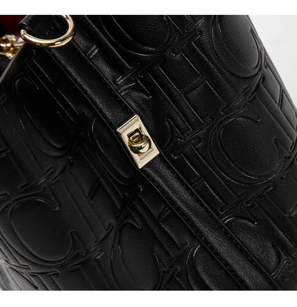 Women Tote Bag Steel Embossed Handheld Casual Purse - Smarsty