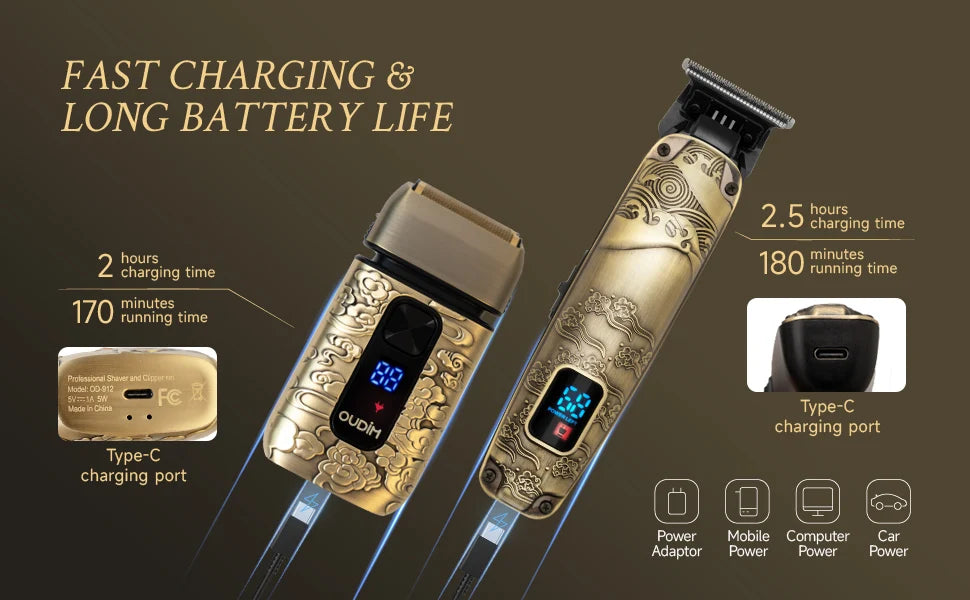 Foil Shavers for Men with Head Shaving, Hair Beard Trimmer, Face Mustache Grooming Kit, Bald Head Shavers  and  and Haircutting