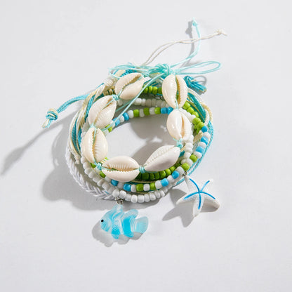 Bohemian Shell Beaded Bracelet Set for Women - Smarsty