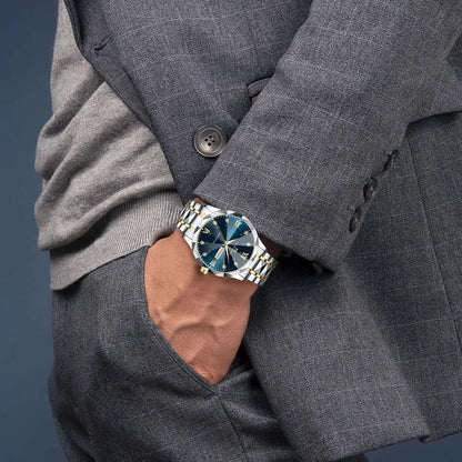 Luxury Men’s Water Resistant Quartz Watch with Night Glow - Smarsty