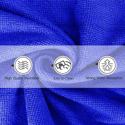 10Pcs Microfiber Towels Car Wash Drying Cloth Towel Household Cleaning Cloths Auto Detailing Polishing Cloth Home Clean Tools - Smarsty