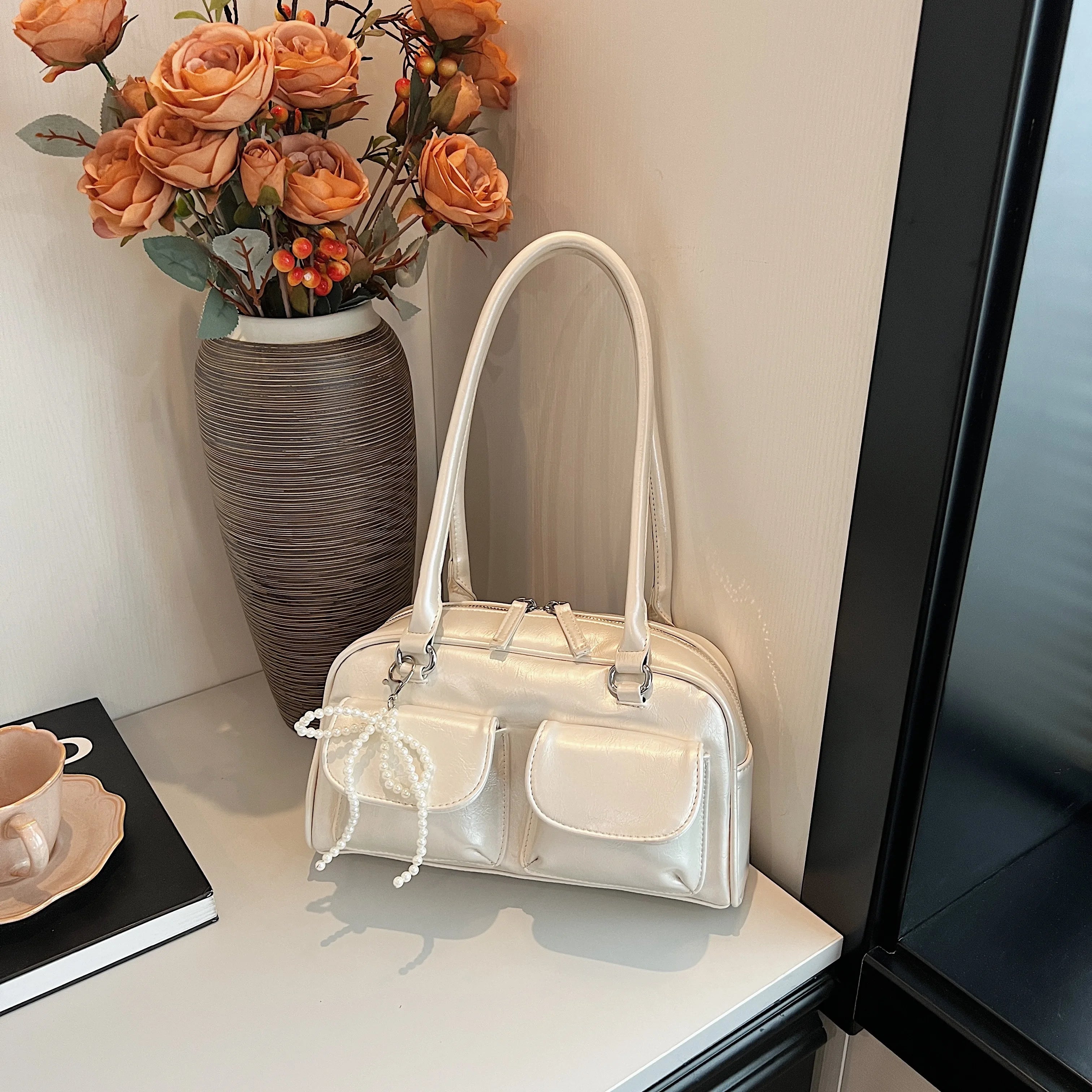Korean Edition Underarm Bow Bag Women Versatile Shoulder Bag - Smarsty