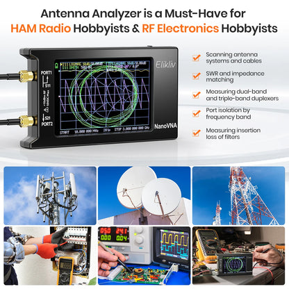 NanoVNA-H Vector Network Analyzer with Spectrum Tuning - Smarsty