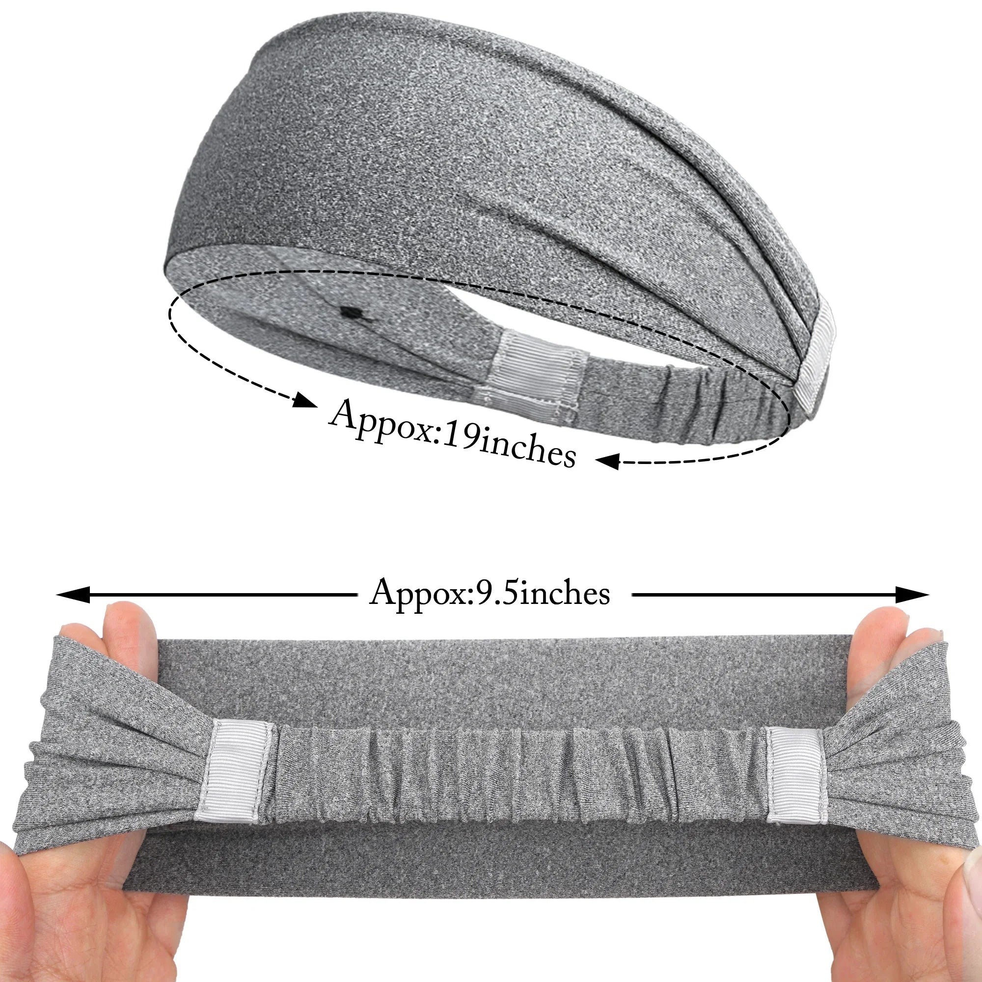 Sports Headbands Soft Elastic Sweatbands Moisture Wicking - Smarsty