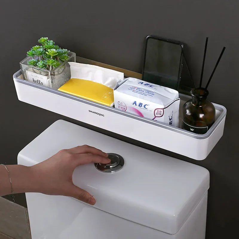 Wall Mounted Bathroom Storage Cabinet Organizer White Shelving Solution - Smarsty