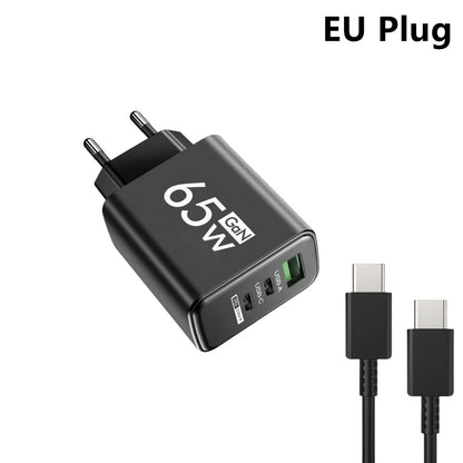 Three Port USB C PD Charger Fast Charge Wall Adapter - Smarsty
