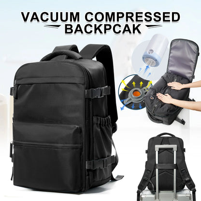 Fashion College Backpack Men Vacuum Compression Backpack, Women Men 15.6in Laptop Backpack Expand Hiking Vacuum Travel Backpack - Smarsty