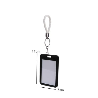 1Pc Macaron Bus ID Card Protective Cover Cases Student Meat Keyring Card Campus Access Door Credit Card Holder Bag Set Key Chain