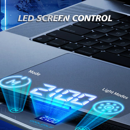 Laptop Cooling Pad RGB USB Cooler Adjustable Stand