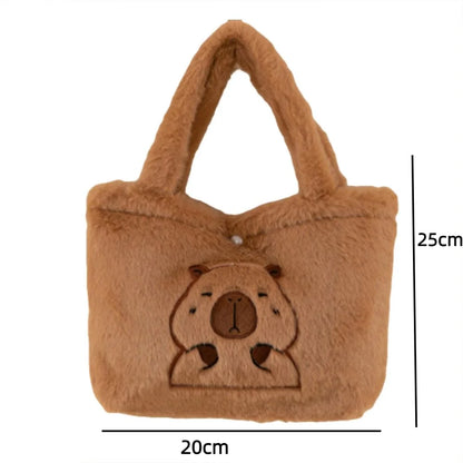 Capybara Plush Cartoon Shoulder Bag Large Capacity Unisex - Smarsty
