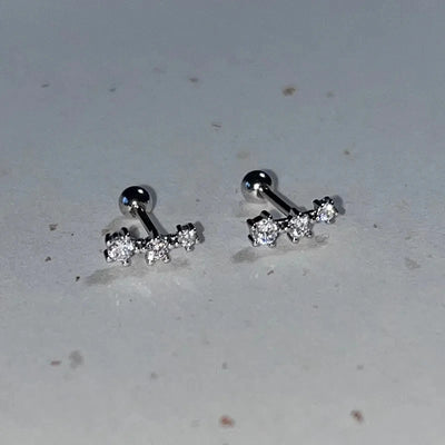 925 Silver Tragus Piercing Helix Studs Butterfly Heart - Smarsty