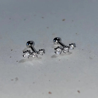 925 Silver Tragus Piercing Helix Studs Butterfly Heart - Smarsty