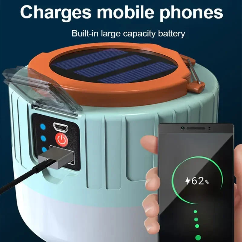 High Power LED Camping Light USB Rechargeable Bulb Outdoor Tent Lamp Portable Lantern Emergency Lighting Lights For BBQ Hiking by Smarsty