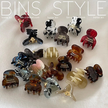Mini Acetate Hair Claw Clips For Girls Cute Lightweight Grip - Smarsty
