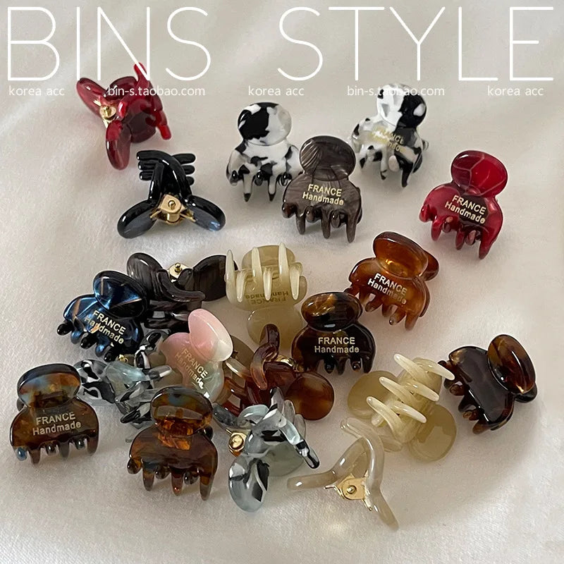 Mini Acetate Hair Claw Clips For Girls Cute Lightweight Grip - Smarsty
