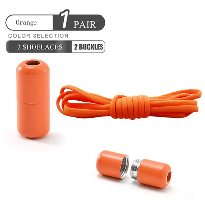 Elastic No Tie Shoelaces Semicircle Shoe Laces For Kids and Adult Sneakers Shoelace Quick Lazy Metal Lock Laces Shoe Strings - Smarsty