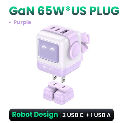 65W GaN Charger With PD3.0 PPS Fast Charge Compact Travel - Smarsty