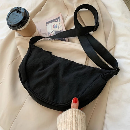 Nylon Shoulder Bag Large Capacity Womens Dumpling Style - Smarsty