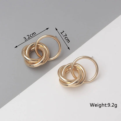 Gold Metal Drop Earrings with Irregular Heart Design for Women - Smarsty