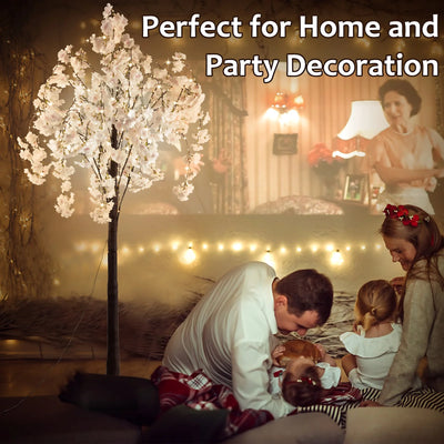 Cherry Blossom Tree Light, 6ft Lighted Trees for Decoration Inside, 450 LED Lights Cherry Blossom Tree Artificial Warm Light