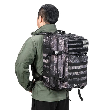 45L Tactical Backpack Large Capacity Outdoor Rucksack 3 Day Fitness Hiking Bag Hiking Camping Gear Backpacks - Smarsty