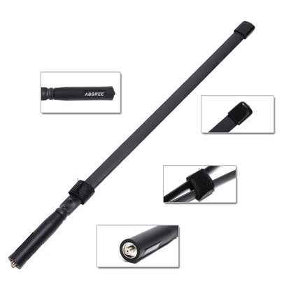 ABBREE CS Tactical Antenna SMA-Female Dual Band VHF UHF 144/430Mhz Foldable For Walkie Talkie Baofeng UV-21 UV-5R QuanSheng K5 - Smarsty
