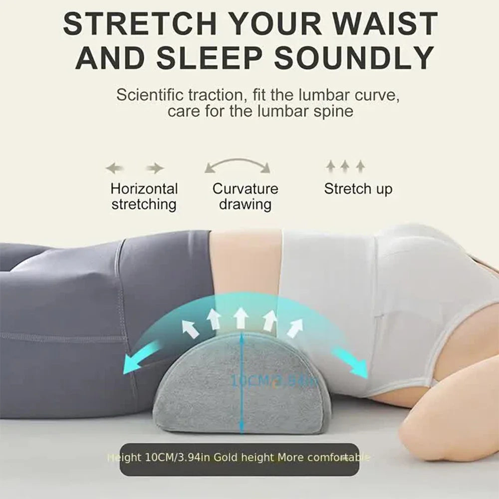 Half Moon Memory Foam Bolster Pillow for Comfort Support - Smarsty