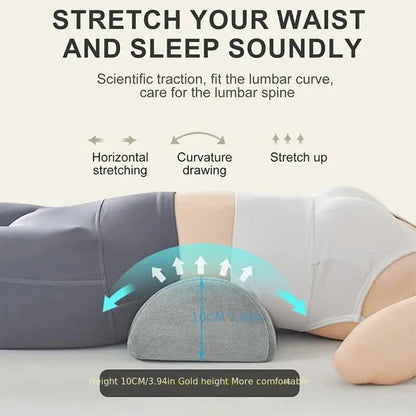 Half Moon Memory Foam Bolster Pillow for Comfort Support - Smarsty