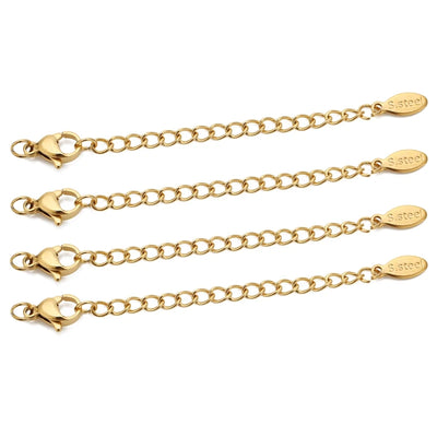 Stainless Steel Extension Chains Lobster Clasps Durable - Smarsty