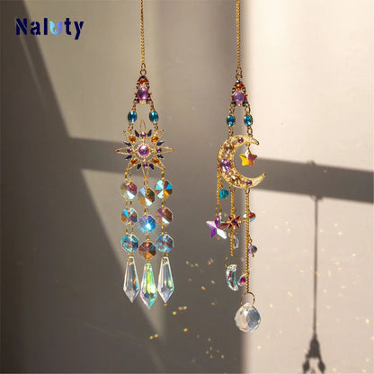 Hanging Crystal Pendant Suncatcher Wind Chimes for Home Decor - Smarsty