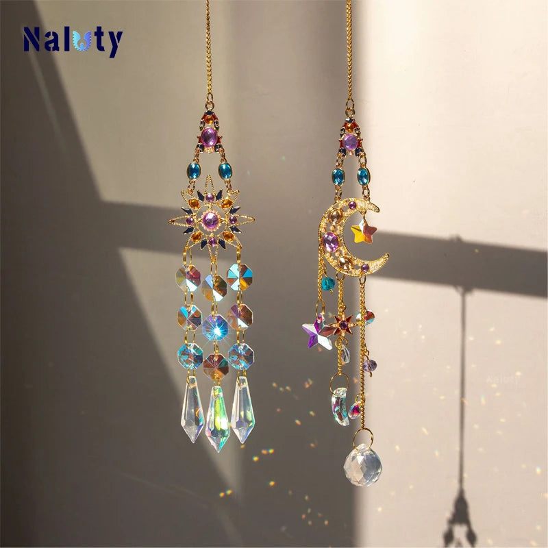 Hanging Crystal Pendant Suncatcher Wind Chimes for Home Decor - Smarsty