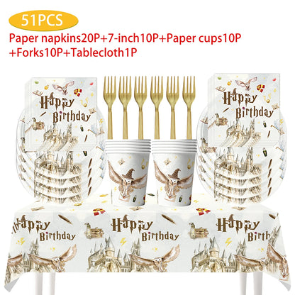 Magic School Birthday Party Decoration Set for Kids - Smarsty
