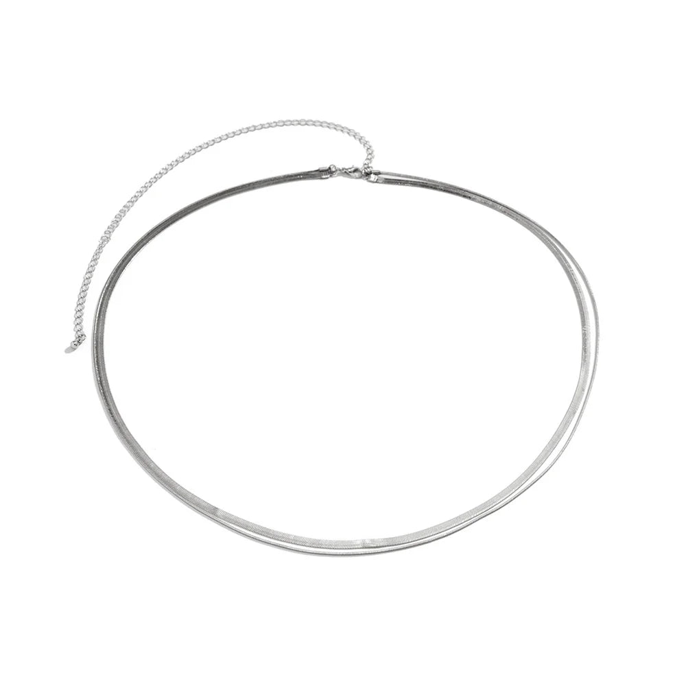 Double Layer Metal Snake Chain Belly Waist Jewelry - Smarsty