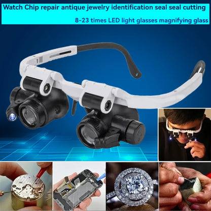 LED Magnifying Glass with Adjustable Magnification for Precision Viewing - Smarsty