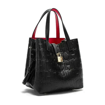 Large Capacity Handbag With Lock Design Luxury Crossbody - Smarsty