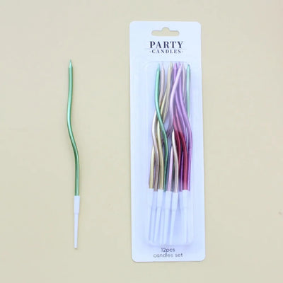 6/12/48pcs/1case Birthday Candles Spiral Cake Candles  Long Thin Cake Candles For Wedding Party And Cake Decoration - Smarsty